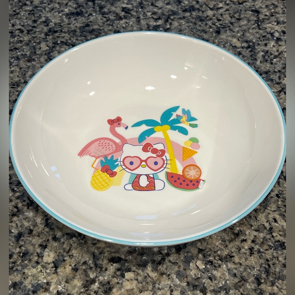 Hello Kitty And Friends Large Pasta Dinner Bowl Sanrio Rainbow